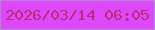 文字の大きさ：2、枠の色：b387d1、背景の色：dd48fa、文字の色：bf2a77 無料ブログパーツのブログ時計