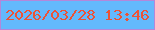 文字の大きさ：3、枠の色：b387da、背景の色：63b9fc、文字の色：ec5336 無料ブログパーツのブログ時計