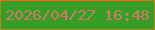 文字の大きさ：4、枠の色：b3881b、背景の色：389d26、文字の色：cb7c66 無料ブログパーツのブログ時計