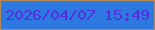文字の大きさ：2、枠の色：b38955、背景の色：2e78e2、文字の色：522fdb 無料ブログパーツのブログ時計