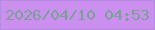 文字の大きさ：2、枠の色：b38be1、背景の色：cb8ff0、文字の色：79a094 無料ブログパーツのブログ時計