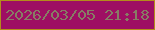 文字の大きさ：2、枠の色：b38d1b、背景の色：9e0f63、文字の色：877d64 無料ブログパーツのブログ時計