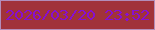文字の大きさ：1、枠の色：b38dba、背景の色：a1323a、文字の色：870fd1 無料ブログパーツのブログ時計