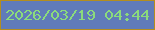 文字の大きさ：1、枠の色：b38e1e、背景の色：607bb9、文字の色：8bdb7c 無料ブログパーツのブログ時計