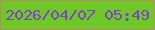 文字の大きさ：4、枠の色：b38e63、背景の色：6ec825、文字の色：8340cb 無料ブログパーツのブログ時計