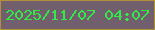文字の大きさ：4、枠の色：b38f37、背景の色：715f6d、文字の色：37e849 無料ブログパーツのブログ時計