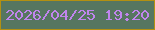 文字の大きさ：1、枠の色：b39011、背景の色：567660、文字の色：c085ee 無料ブログパーツのブログ時計