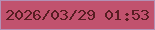 文字の大きさ：3、枠の色：b391b5、背景の色：c1526e、文字の色：591d22 無料ブログパーツのブログ時計