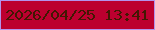 文字の大きさ：5、枠の色：b393ed、背景の色：bc002f、文字の色：431802 無料ブログパーツのブログ時計