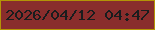 文字の大きさ：3、枠の色：b39406、背景の色：892d2c、文字の色：191d1e 無料ブログパーツのブログ時計