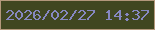 文字の大きさ：2、枠の色：b3987b、背景の色：404720、文字の色：8688c1 無料ブログパーツのブログ時計