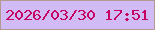 文字の大きさ：2、枠の色：b3998f、背景の色：d1bbf5、文字の色：c50261 無料ブログパーツのブログ時計
