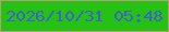 文字の大きさ：4、枠の色：b39d7b、背景の色：26c213、文字の色：3d61cd 無料ブログパーツのブログ時計