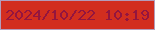 文字の大きさ：2、枠の色：b39dbb、背景の色：d22e1f、文字の色：94153f 無料ブログパーツのブログ時計