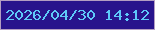 文字の大きさ：3、枠の色：b39ec2、背景の色：28148c、文字の色：5ec9f9 無料ブログパーツのブログ時計