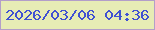 文字の大きさ：5、枠の色：b39ec9、背景の色：e7ecb5、文字の色：4051d2 無料ブログパーツのブログ時計