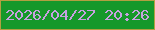 文字の大きさ：2、枠の色：b39f41、背景の色：16982a、文字の色：c7a1e0 無料ブログパーツのブログ時計