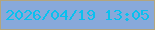 文字の大きさ：4、枠の色：b3a57d、背景の色：88a9da、文字の色：08c1ef 無料ブログパーツのブログ時計