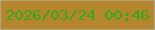 文字の大きさ：1、枠の色：b3a583、背景の色：b6862c、文字の色：34a81c 無料ブログパーツのブログ時計