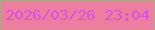 文字の大きさ：2、枠の色：b3a584、背景の色：ee7e9f、文字の色：d652e1 無料ブログパーツのブログ時計