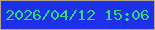 文字の大きさ：4、枠の色：b3a58b、背景の色：1f30e9、文字の色：32d486 無料ブログパーツのブログ時計