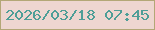 文字の大きさ：5、枠の色：b3a776、背景の色：eed6d0、文字の色：4e9e97 無料ブログパーツのブログ時計