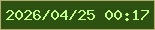 文字の大きさ：5、枠の色：b3ab70、背景の色：2c5110、文字の色：c3ff8f 無料ブログパーツのブログ時計
