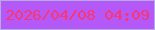 文字の大きさ：3、枠の色：b3abe3、背景の色：b459f8、文字の色：fb3572 無料ブログパーツのブログ時計