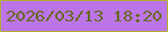 文字の大きさ：4、枠の色：b3ad2d、背景の色：bc75e8、文字の色：66681d 無料ブログパーツのブログ時計