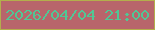 文字の大きさ：2、枠の色：b3ae4c、背景の色：b8656b、文字の色：50c795 無料ブログパーツのブログ時計