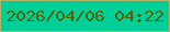 文字の大きさ：5、枠の色：b3b36a、背景の色：02ce98、文字の色：4e6207 無料ブログパーツのブログ時計