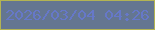文字の大きさ：3、枠の色：b3b453、背景の色：647691、文字の色：6678c8 無料ブログパーツのブログ時計