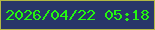 文字の大きさ：2、枠の色：b3b845、背景の色：293669、文字の色：24f610 無料ブログパーツのブログ時計