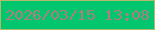 文字の大きさ：2、枠の色：b3b86a、背景の色：02c66d、文字の色：b07c81 無料ブログパーツのブログ時計