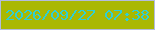 文字の大きさ：4、枠の色：b3bcdf、背景の色：aab803、文字の色：2fcfd4 無料ブログパーツのブログ時計