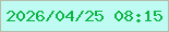 文字の大きさ：4、枠の色：b3bdaa、背景の色：bffaf3、文字の色：0cb644 無料ブログパーツのブログ時計