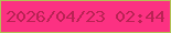 文字の大きさ：4、枠の色：b3c054、背景の色：fc3182、文字の色：b92254 無料ブログパーツのブログ時計