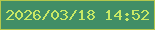 文字の大きさ：4、枠の色：b3c74c、背景の色：418e66、文字の色：c8e965 無料ブログパーツのブログ時計