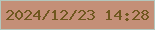 文字の大きさ：1、枠の色：b3c7bd、背景の色：c48f77、文字の色：70571f 無料ブログパーツのブログ時計