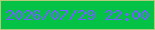文字の大きさ：3、枠の色：b3c97c、背景の色：04c245、文字の色：715fff 無料ブログパーツのブログ時計