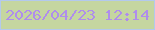 文字の大きさ：3、枠の色：b3c9ed、背景の色：c5d6a0、文字の色：af8dec 無料ブログパーツのブログ時計