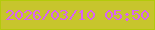 文字の大きさ：4、枠の色：b3ca0b、背景の色：c7c52d、文字の色：d962f3 無料ブログパーツのブログ時計