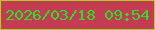文字の大きさ：3、枠の色：b3ce20、背景の色：c43c53、文字の色：2de027 無料ブログパーツのブログ時計