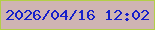 文字の大きさ：4、枠の色：b3ce48、背景の色：cfb4b3、文字の色：161fca 無料ブログパーツのブログ時計