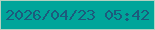 文字の大きさ：4、枠の色：b3d1c1、背景の色：00a59a、文字の色：1c5b7d 無料ブログパーツのブログ時計
