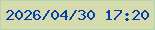 文字の大きさ：5、枠の色：b3d6af、背景の色：d6dbad、文字の色：053eaa 無料ブログパーツのブログ時計