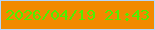 文字の大きさ：3、枠の色：b3d6fd、背景の色：f18a00、文字の色：4ef000 無料ブログパーツのブログ時計