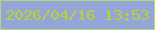 文字の大きさ：3、枠の色：b3d978、背景の色：93a6d7、文字の色：bbd429 無料ブログパーツのブログ時計