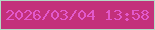 文字の大きさ：2、枠の色：b3dac5、背景の色：c3307b、文字の色：e259cc 無料ブログパーツのブログ時計