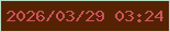 文字の大きさ：4、枠の色：b3dbc4、背景の色：552203、文字の色：ce535c 無料ブログパーツのブログ時計